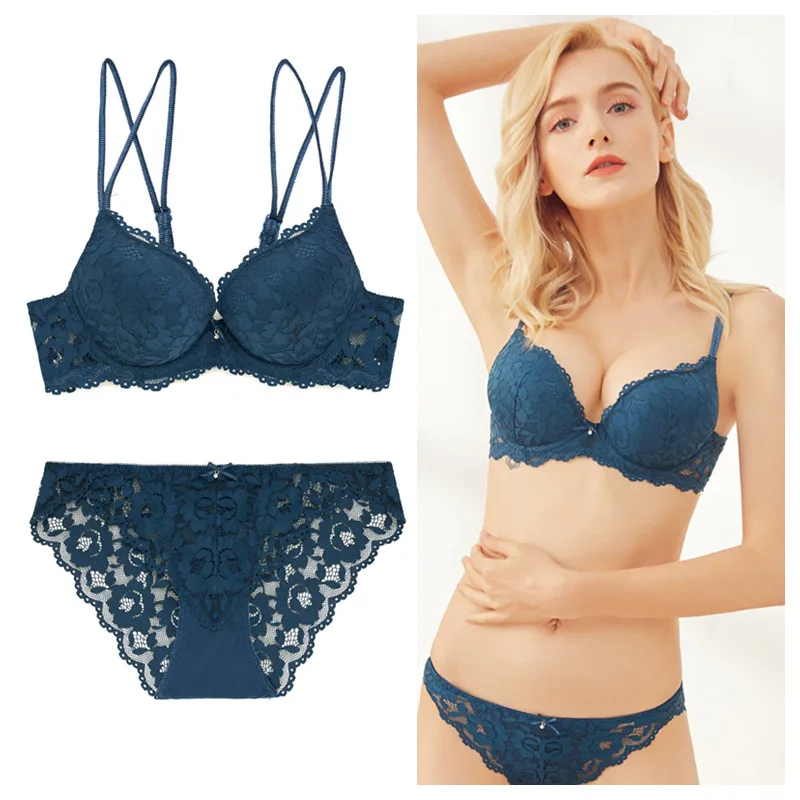 

Новый удобный сексуальный кружевной комплект из бюстгальтера с бантом и трусиков, соблазнительная верхняя часть с маленькой грудью, нижнее...