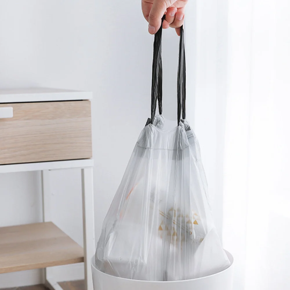 

1 Set 90 Pcs Disposable Garbage Bags Drawstring Rubbish Bags (Random Color Style)