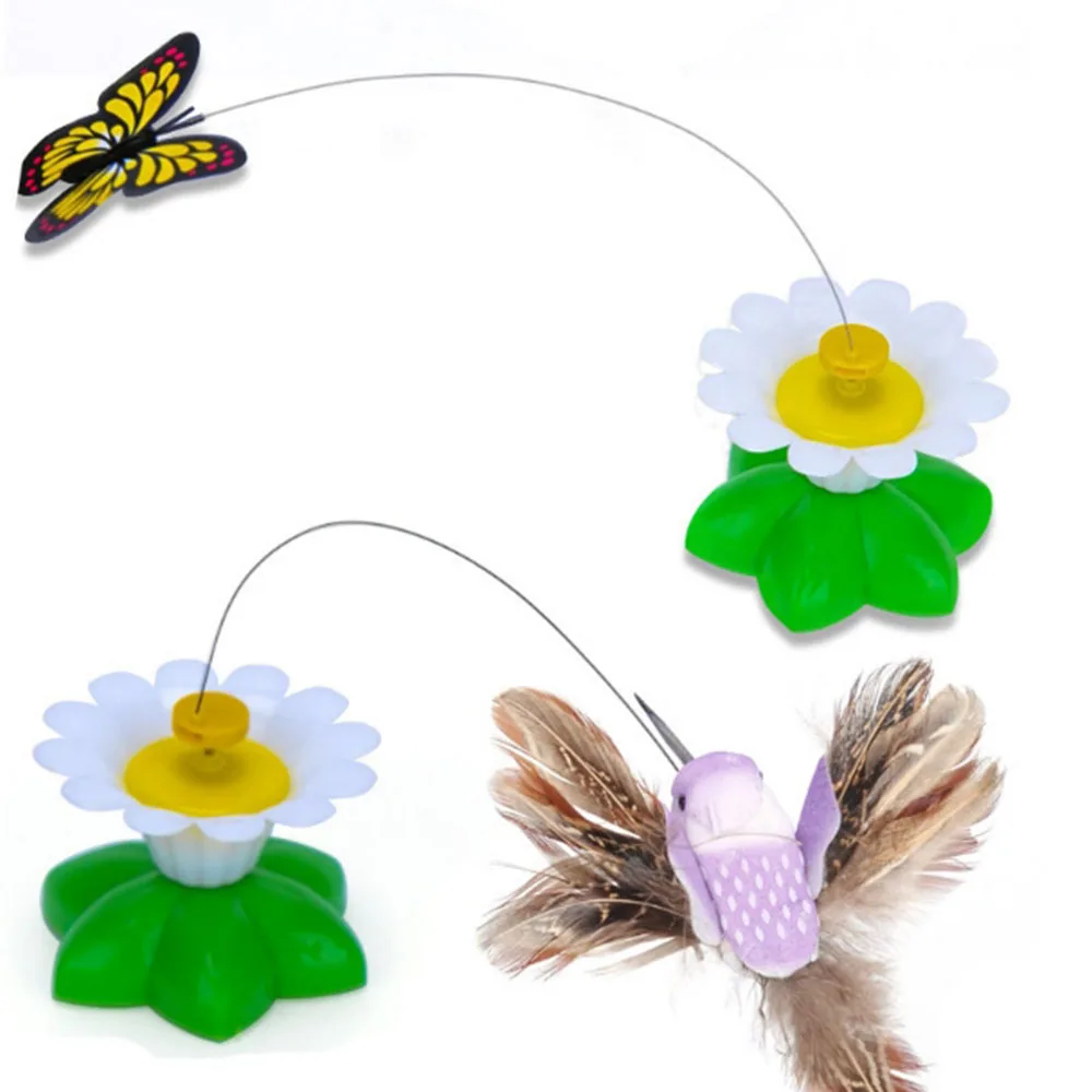 

Cute Electric Rotating Colorful Butterfly Bird Funny Dog Cat Toys Scratch Toy For Cat Small Dog Cats Intelligence Trainning
