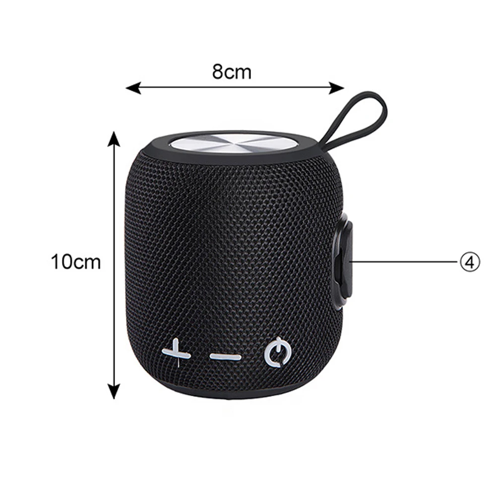 

Mini Portable Bluetooth Speaker, High Quality Loud 360 HD Surround Sound, Rich Stereo, Suitable for Outdoor Travel Subwoofer