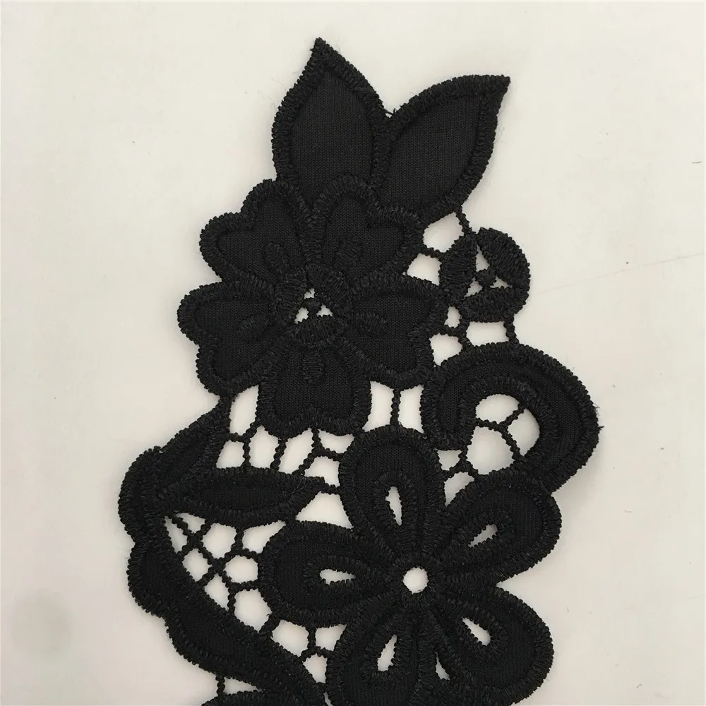 Бархат кружево черного цвета вышивка декольте украшения одежды воротник ткань DIY