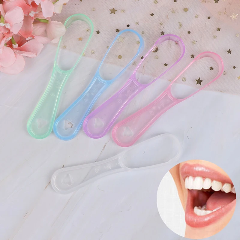 

5 Colors Tongue Scraper Cleaner Mouth Hand Scraper Brush Cleaning Dentalcare Oral Hygiene