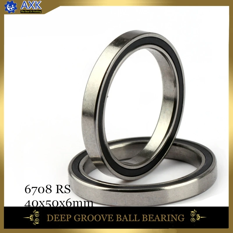 6708 2RS подшипник 40*50*6 мм (4 шт.) ABEC 1 тонкие 61708RS RS шариковые подшипники 6708RS|Валы| |