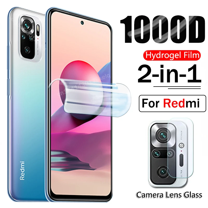 

1000D Hydrogel Film For Xiaomi Redmi Note 10 Pro 9 9S 10S 8 8T Max Screen Protector On 9A 9 9C K40 Pro Max 8A 7 7A 5G Not Glass