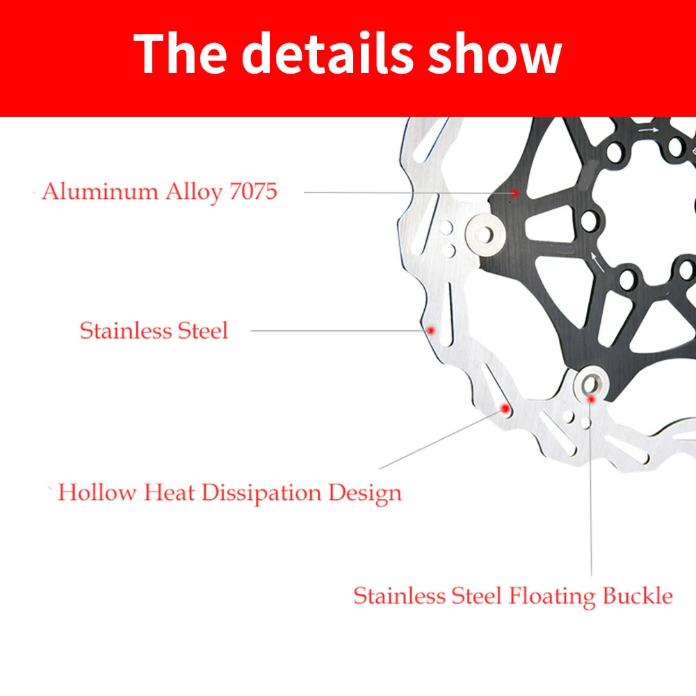 

Bike Rotor Disc Brake Bicycle Center Lock Steel Aluminum Alloy Red Black 180mm 160mm Mountain Mtb Accessories Disc Brake Rotor