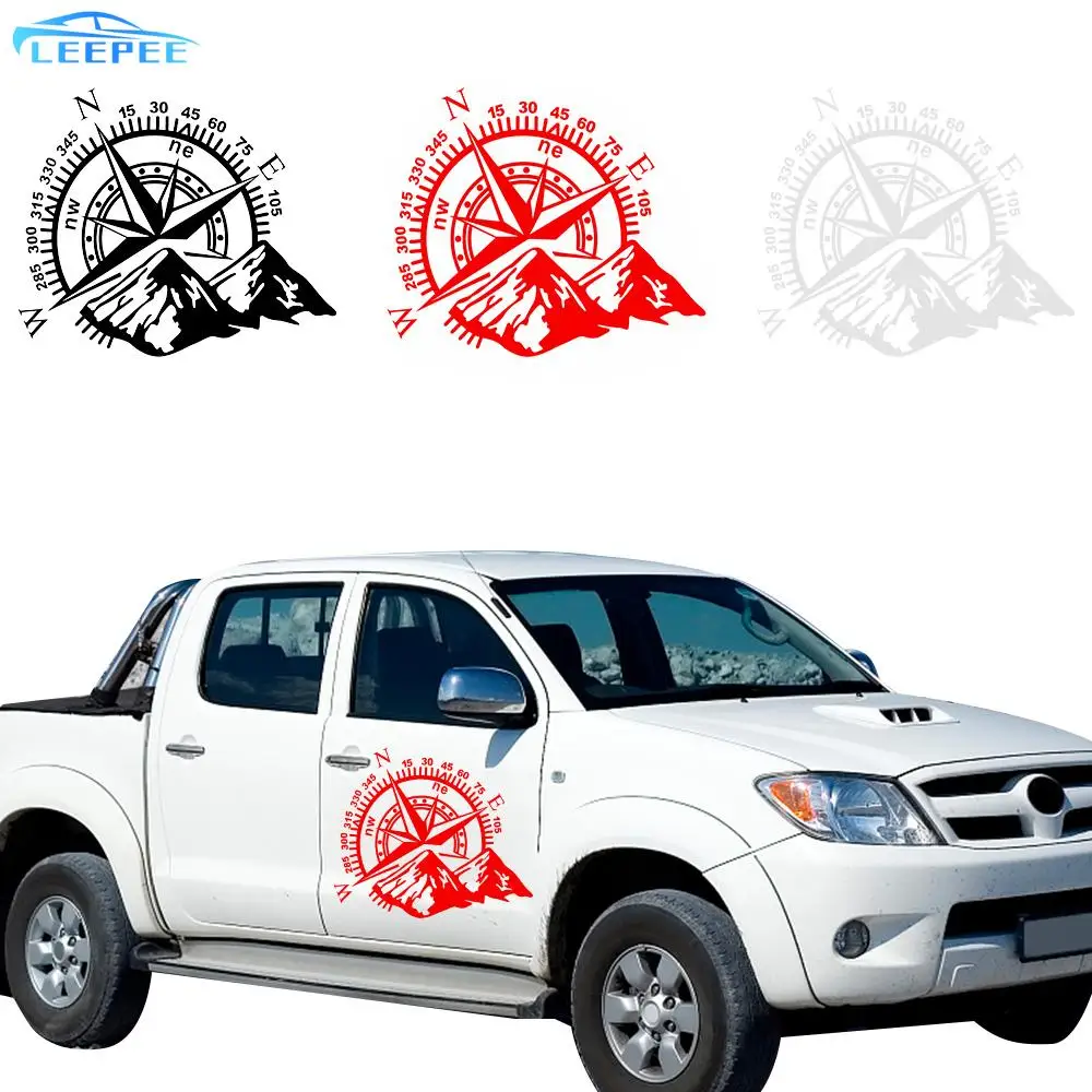 

60*50cm Funny Vinyl Off-road Mountain Compass Car Sticker For Auto Window Motorcycle Decor Car-Styling Decals Art Design
