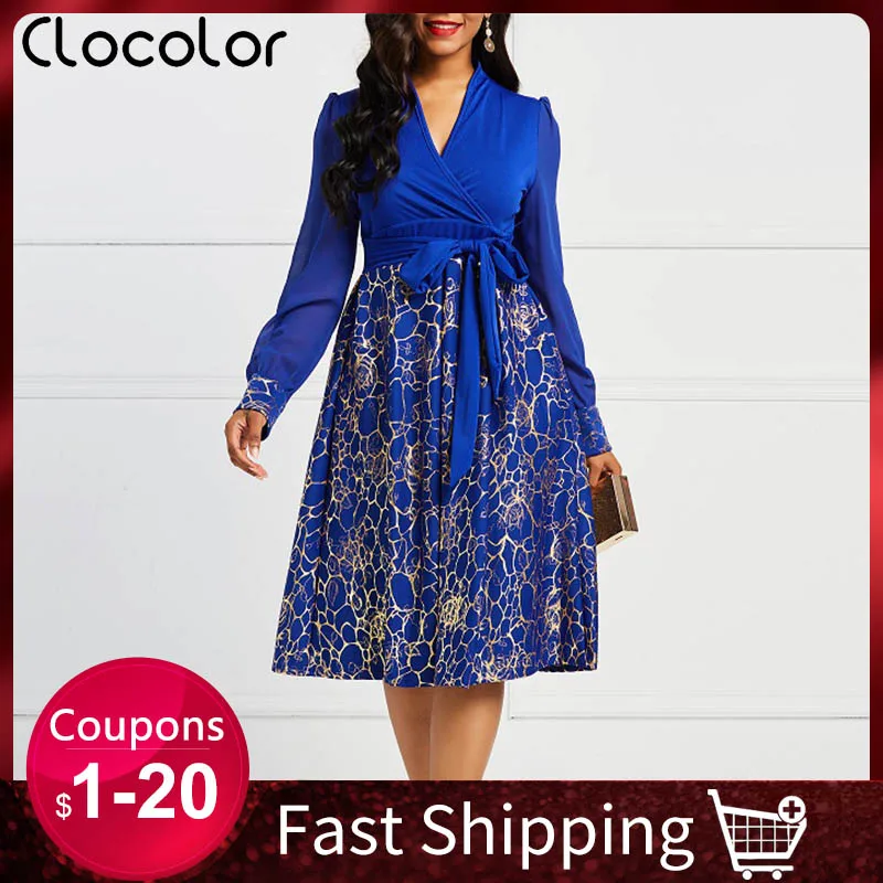 Женское платье феи Королевского синего цвета повседневное элегантное офисное