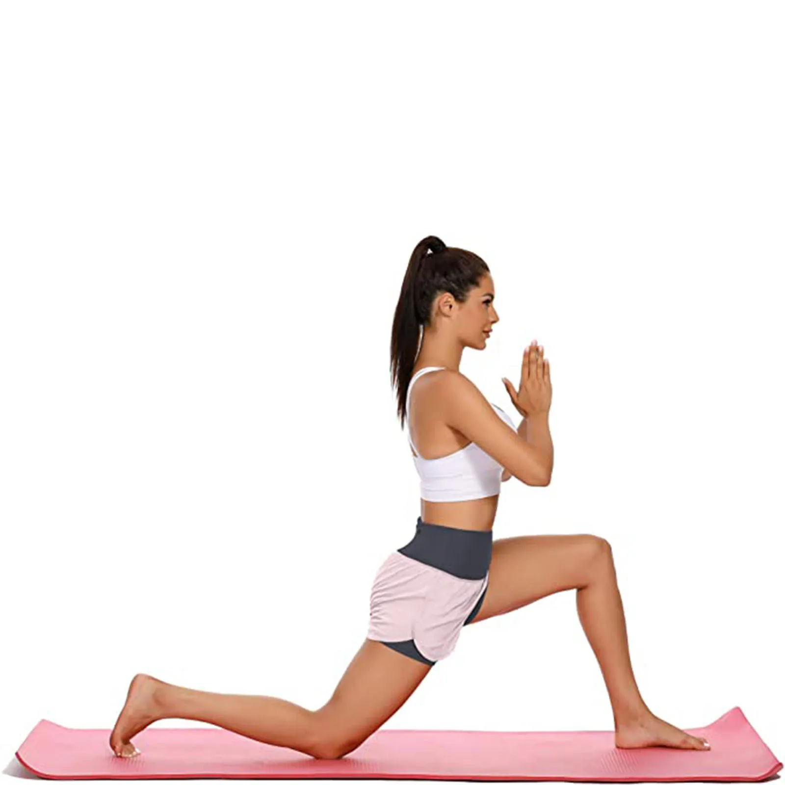 

Summer Ladies Sports Double-layer Running Fitness Yoga Shorts With Pockets daily casual gym short