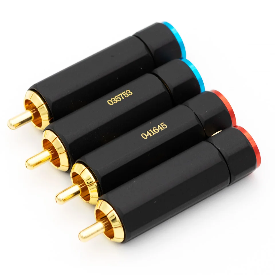 4 шт. позолоченный HIFI медный RCA штекер Hi end самоблокирующийся A/V разъем для аудио
