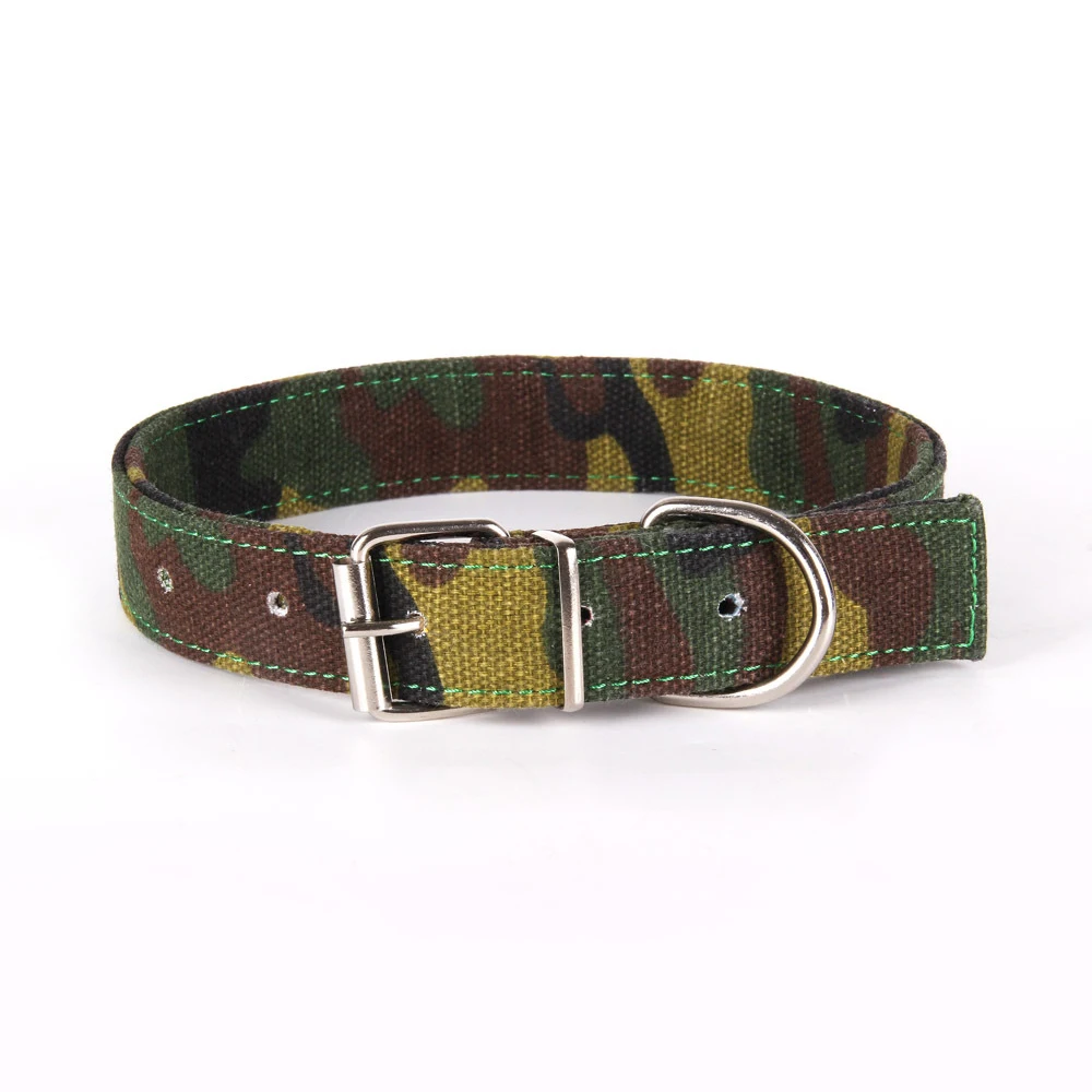 

Dog Collar Camouflage Adjustable Training Pet Collar Military Canvas Powerful Dog Necklace Small Large Dog Supplies Collar Perro