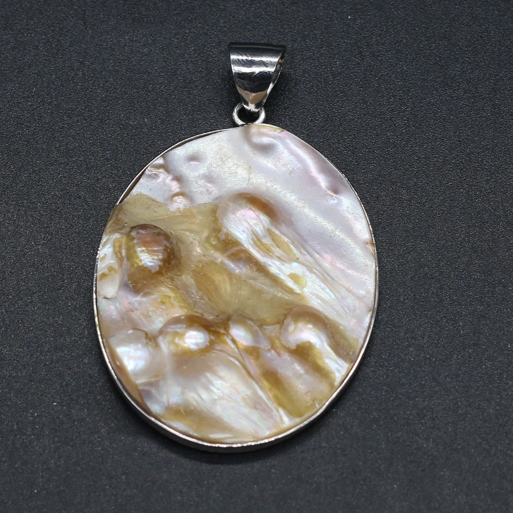 Бусины Из Натурального перламутра 36x46 мм кулон с жемчужной раковиной | Украшения