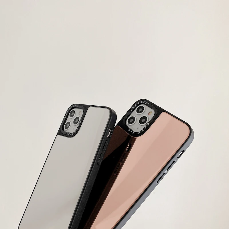 Зеркальный однотонный уникальный чехол для телефона с полной защитой iPhone 12 11 Pro Max