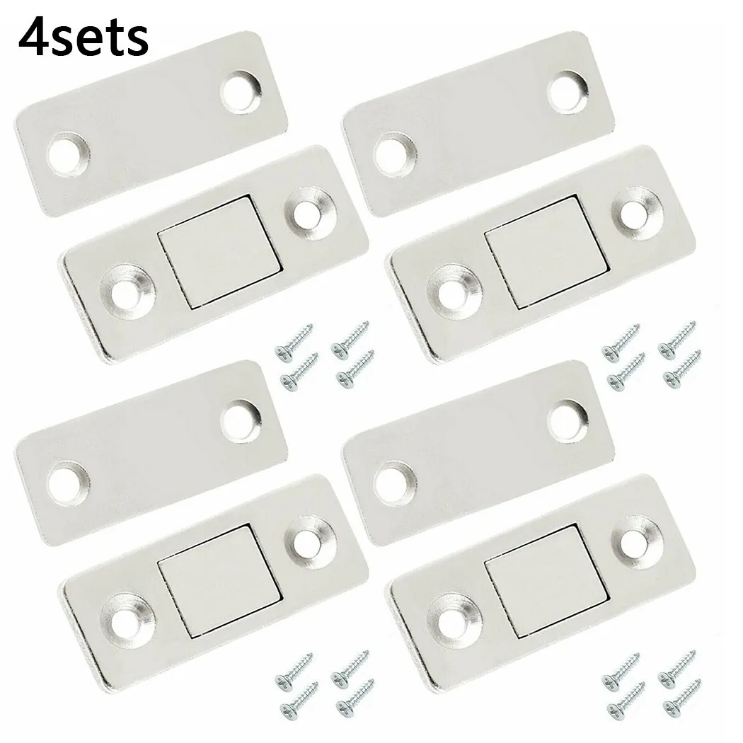 

4pc Strong Magnetic Catch Latch Ultra Thin For Door Cabinet Cupboard Magnetic Door Closer Furniture Doors Magnet Stop