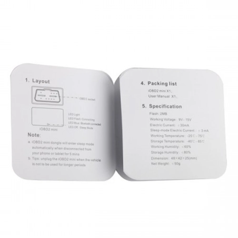 Автомобильный сканер XTOOL iOBD2 Mini OBD2 EOBD с поддержкой Bluetooth-совместимый V4.0 для iOS и