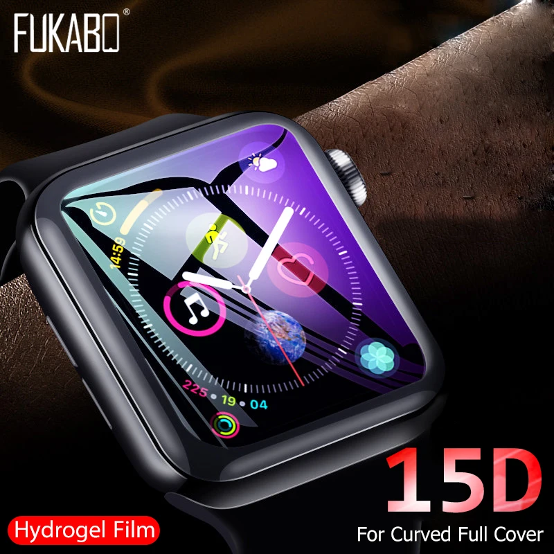 15D изогнутая Гидрогелевая пленка для Apple Watch 38 мм 40 мм 42 мм 44 мм Защитная пленка для часов 38 40 42 44 мм без стекла