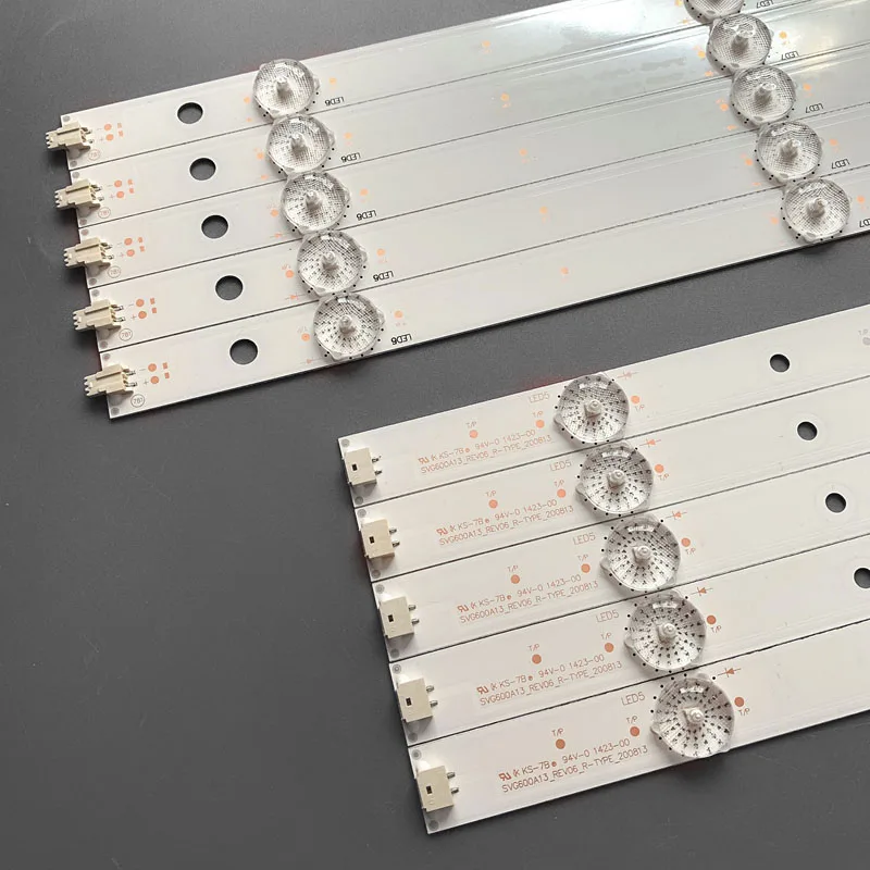 

100% New 10pcs/Kit LED strips for SO NY 60 TV KDL-60R510A S600FHB-1 SVG600A13 REV06 L-TYPE 140513 SVG600A13 REV06 R-TYPE 140513