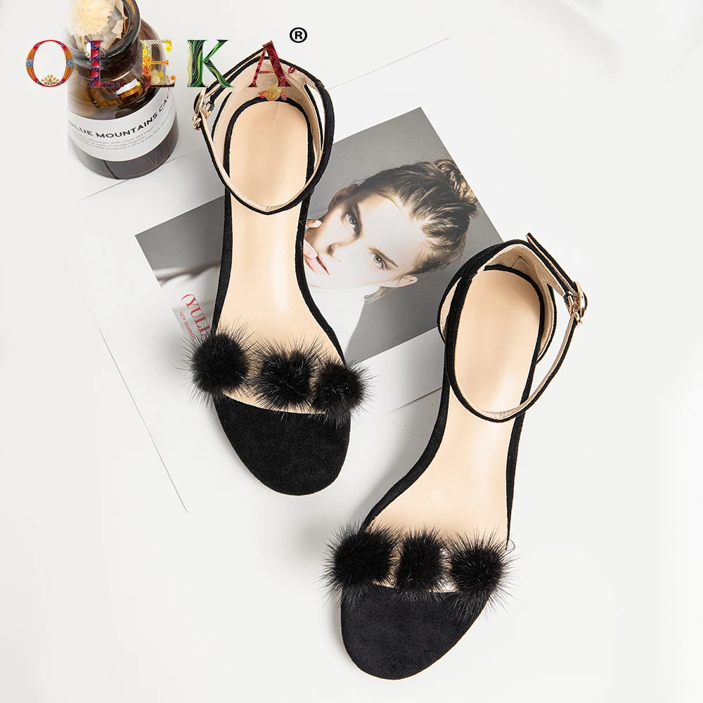 OLEKA/Босоножки на квадратном каблуке Женская летняя пикантная обувь для вечеринки