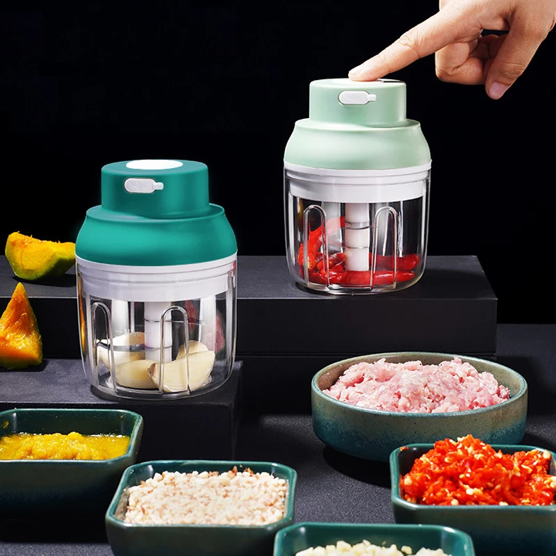 

2021 Mini Electric Mash Garlic Press Manually Masher Pull The Garlic Multi-function Pressure Kitchen Gadgets And Accessories