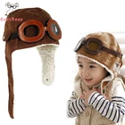 Зимние милые детские шапки; Теплая детская шапка авиатора для маленьких мальчиков и девочек; Шапка авиатора с ушками; Шапка-бини; Шапка пилота От 1 до 4 лет