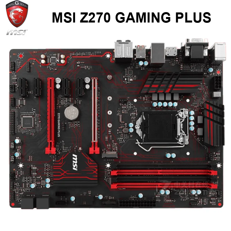 Материнская плата MSI Z270 GAMING PLUS системная LGA1151 DDR4 PCI-E 3 0 1151 Intel Core i7/i5/i3 для настольных