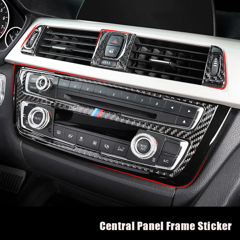 Углеродное волокно CD проигрыватель панель Центральная рамка медиа