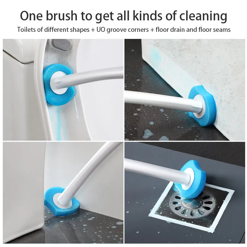 

Disposable Toilet Brush Without Dead Angle Cleaning Tools Household Long Handle Cleaner Brush Bathroom Accessories For Toilet