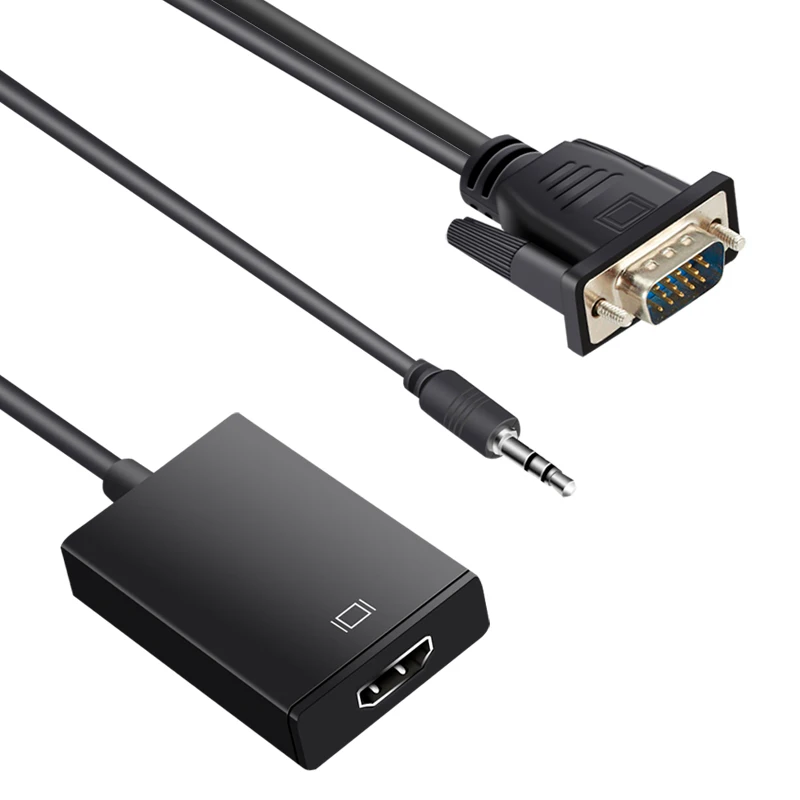 VGA Мужской к HDMI Женский конвертер Кабель-адаптер с аудио выходом 1080P VGA HDMI адаптер для ПК ноутбук к HDTV проектор r10