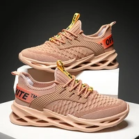 brown mens sneakers breathable mesh free running shoes outdoor fashion male sports shoes comfortable no slip male sneakers
