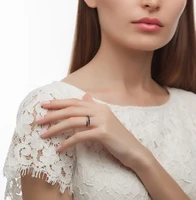 SKM 14k rose gold AAA rings for women luxury designer Engagement wedding rings designer Luxury Fine Jewelry