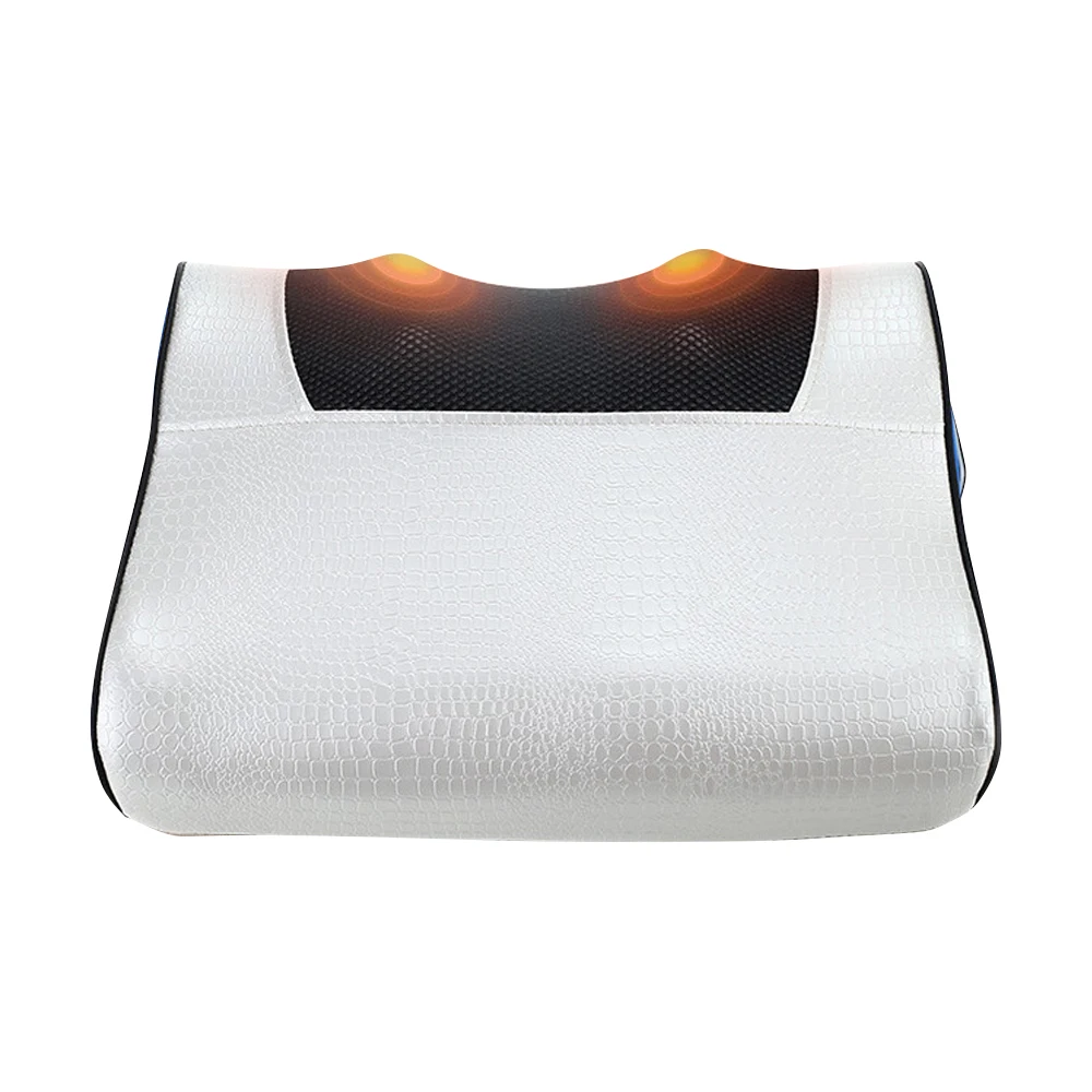 

Electric Heating Massage Pillow Infrared Heating Headache Pain Releif Shoulder Back Kneading Relaxation 20 Massage Balls US/EU P
