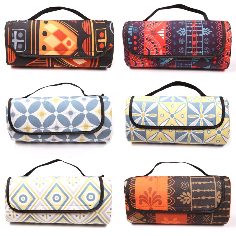 

Portable Folding Picnic Mat Outdoor Camping Mat Nation Style Printed Thicken Moisture-proof Pad Beach Blanket Baby Tourist Mat