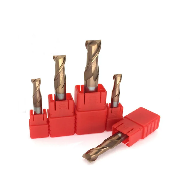 Бесплатная доставка HRC55 твердосплавная квадратная Концевая фреза 2 флейты