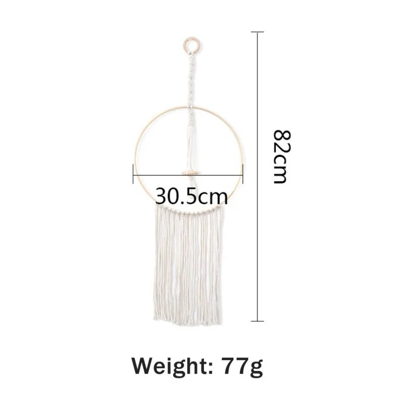 

Woven Bohemian Chic Home Decor Art Macrame Wall Hanging Cotton for Apartment Bedroom Living Room Dorm Nursery Room