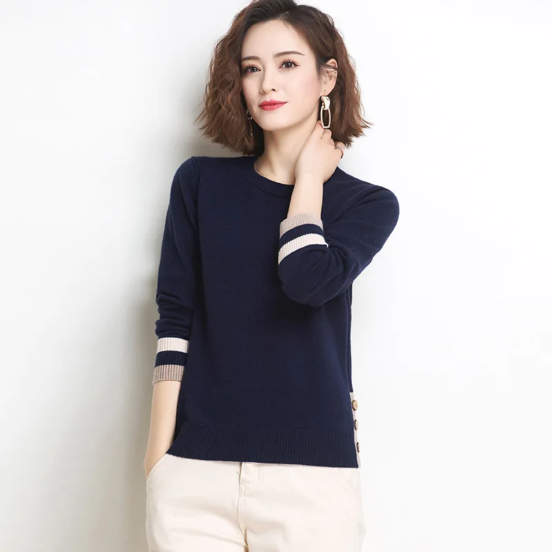 

Currently Available Sweater Female Loose Outer Wear Thin Autumn and Winter Underwear 2020 nian New Style Versatile Knit Low Wais
