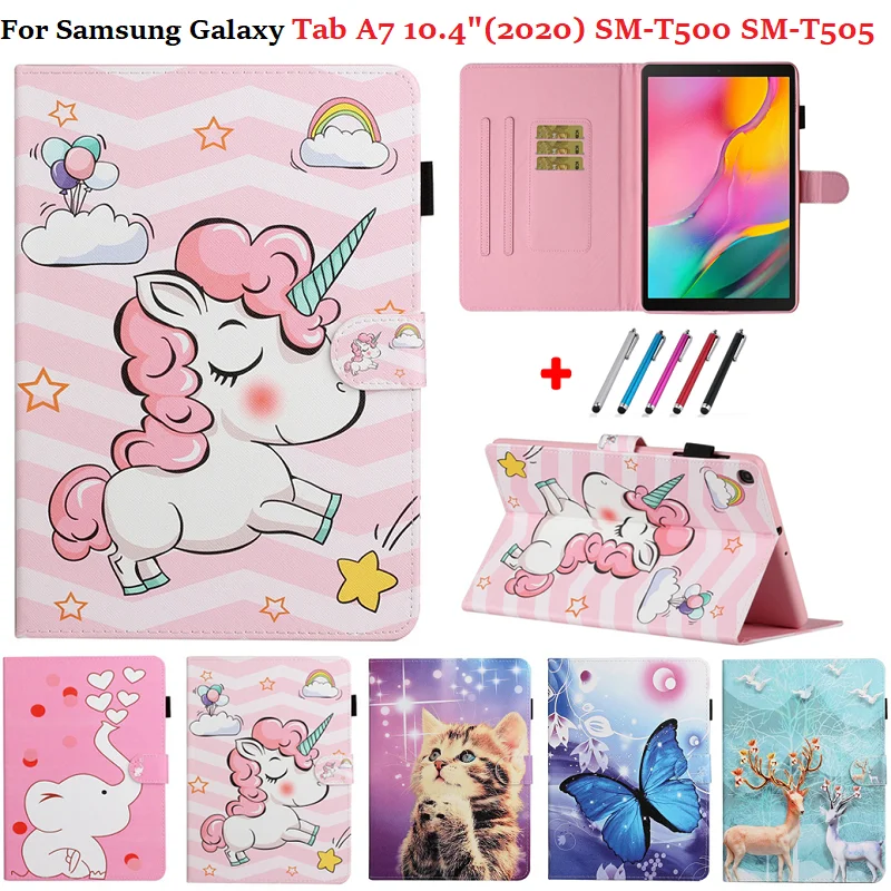 Чехол для Samsung Galaxy Tab A7 2020 10 4 &quotSM T500 T505 чехол из искусственной кожи на магните
