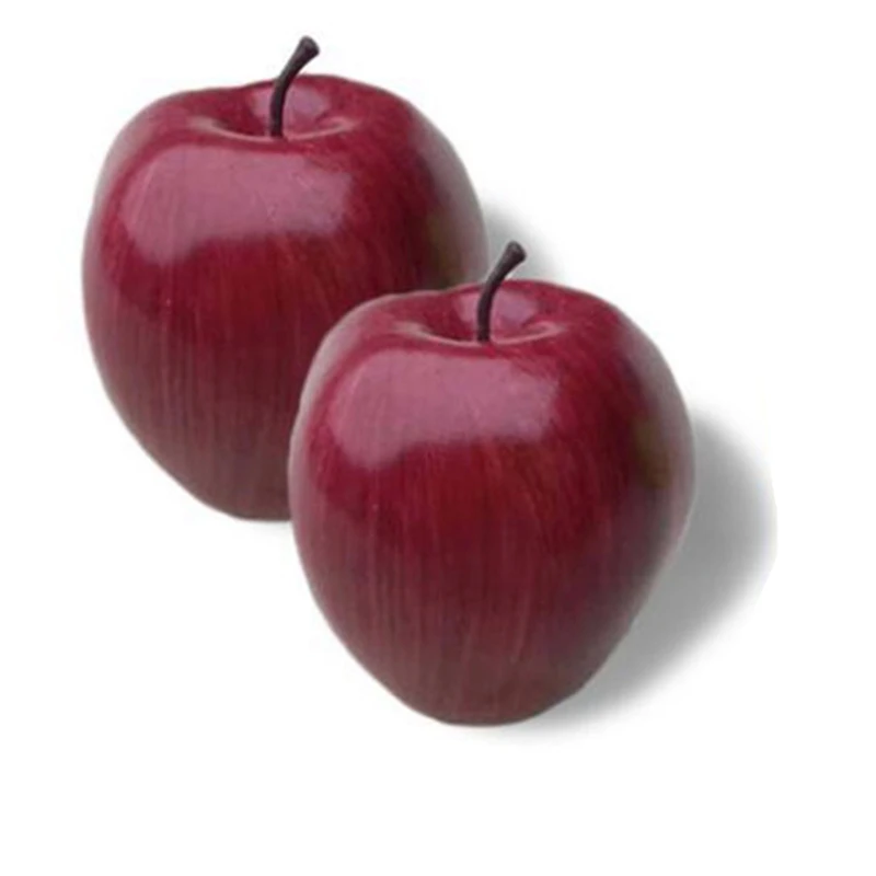 12 шт. красные искусственные яблоки диаметром вкусные фрукты для Кухня дома