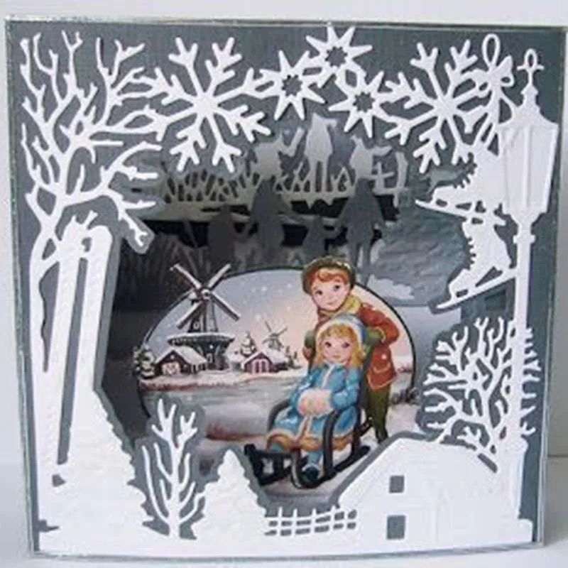 Металлический Трафаретный вырубной штамп квадратный NO.4 Трафареты набор сделай