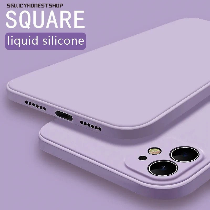 Новый роскошный оригинальный квадратный Мягкий силиконовый чехол для iPhone 11 Pro X XR