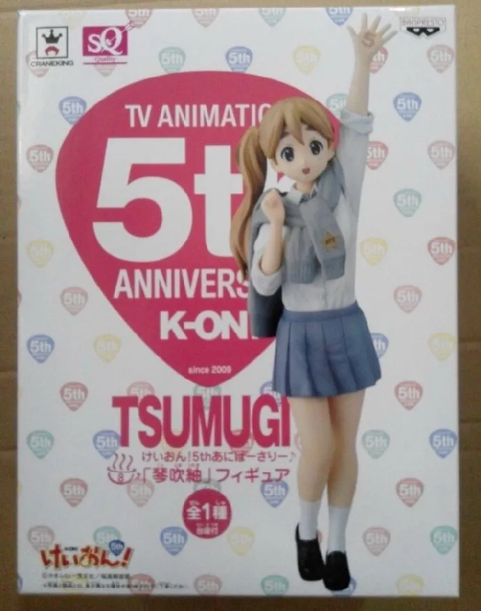 Аниме 18 см kotoбуки Tsumugi в K-on! 5-й юбилей ПВХ Фигурки игрушки коллекционные модели