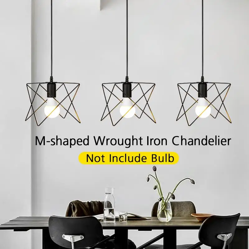 

E27 Iron Pendant Light HangLamp Minimalist Fashion Pendant Light Parlor Metal Hanging Lamp Dreamlike Retro Pendant Lamp