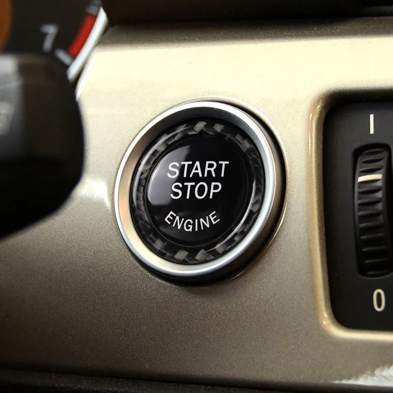 Для bmw e90 e92 e93 углеродное волокно автомобильный двигатель старт стоп кольцо M