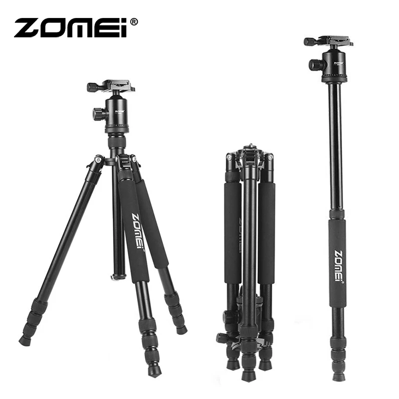 Z818 Black ZOMEI Z818 штатив для камеры, монопод, легкий дорожный штатив с шаровой головкой 360 градусов и сумкой для переноски DSLR Stand - Цвет: Z818 Black