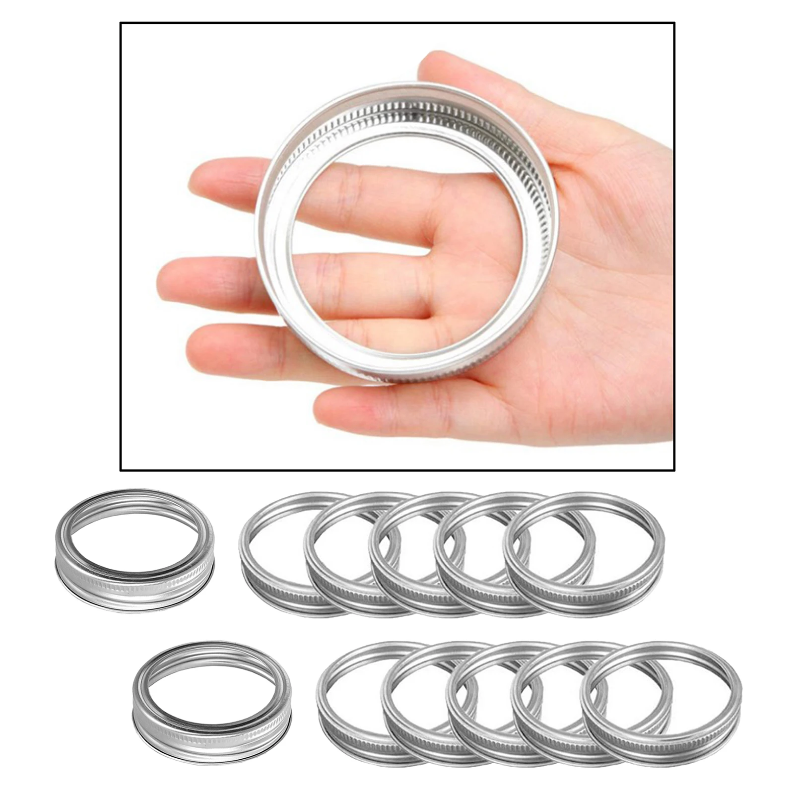

Split-Type Wide Mouth Canning Lids Bands or Plates Leak Proof for Mason Jars