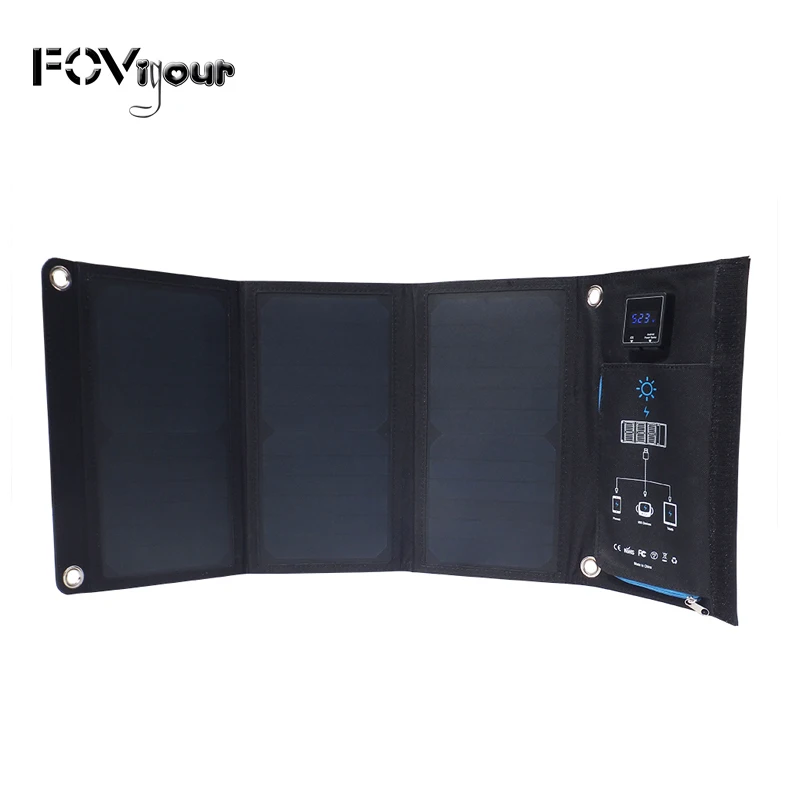 Fovigour 21 Вт складной панели солнечных батарей Зарядное устройство Sunpower Панели