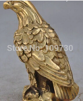 Бесплатная доставка 7 дюймов тибетская бронза медь резное животное Орел птица