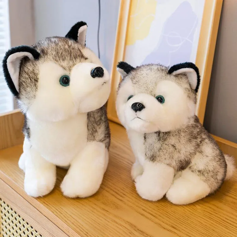 

Simulation Husky Dog Plush Toys Animal Doll Stuffed Cute Soft Puppy Pillow Cushion Kids Baby Birthday Gifts Home Shop Decoration