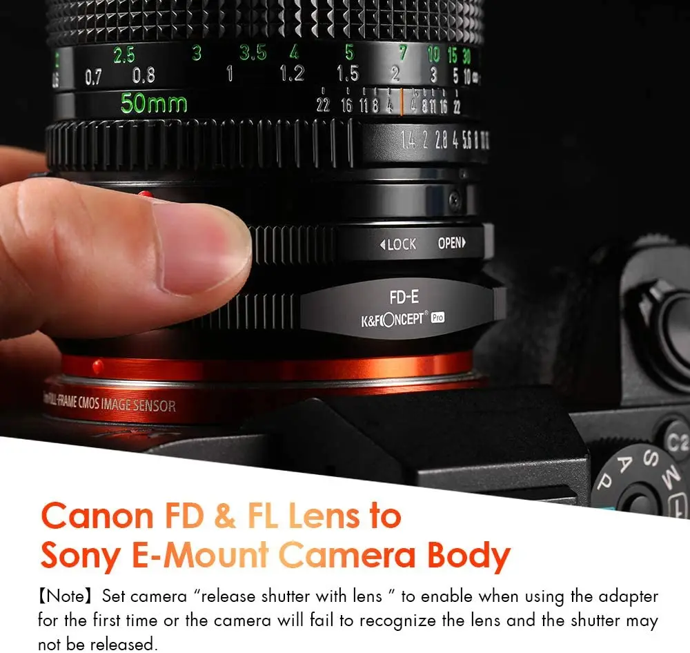 K e F conceito FD lente adaptador,