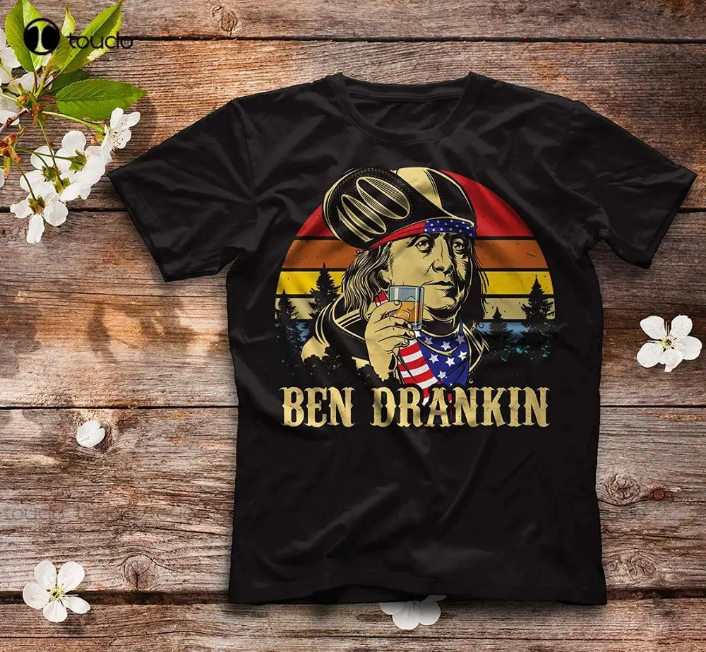 

Ben Drankin T-Shirt Funny 4Th of July T-Shirts Happy Independence Day Shirt Newest T Shirt Men Punk Tops Cotton T Shirt