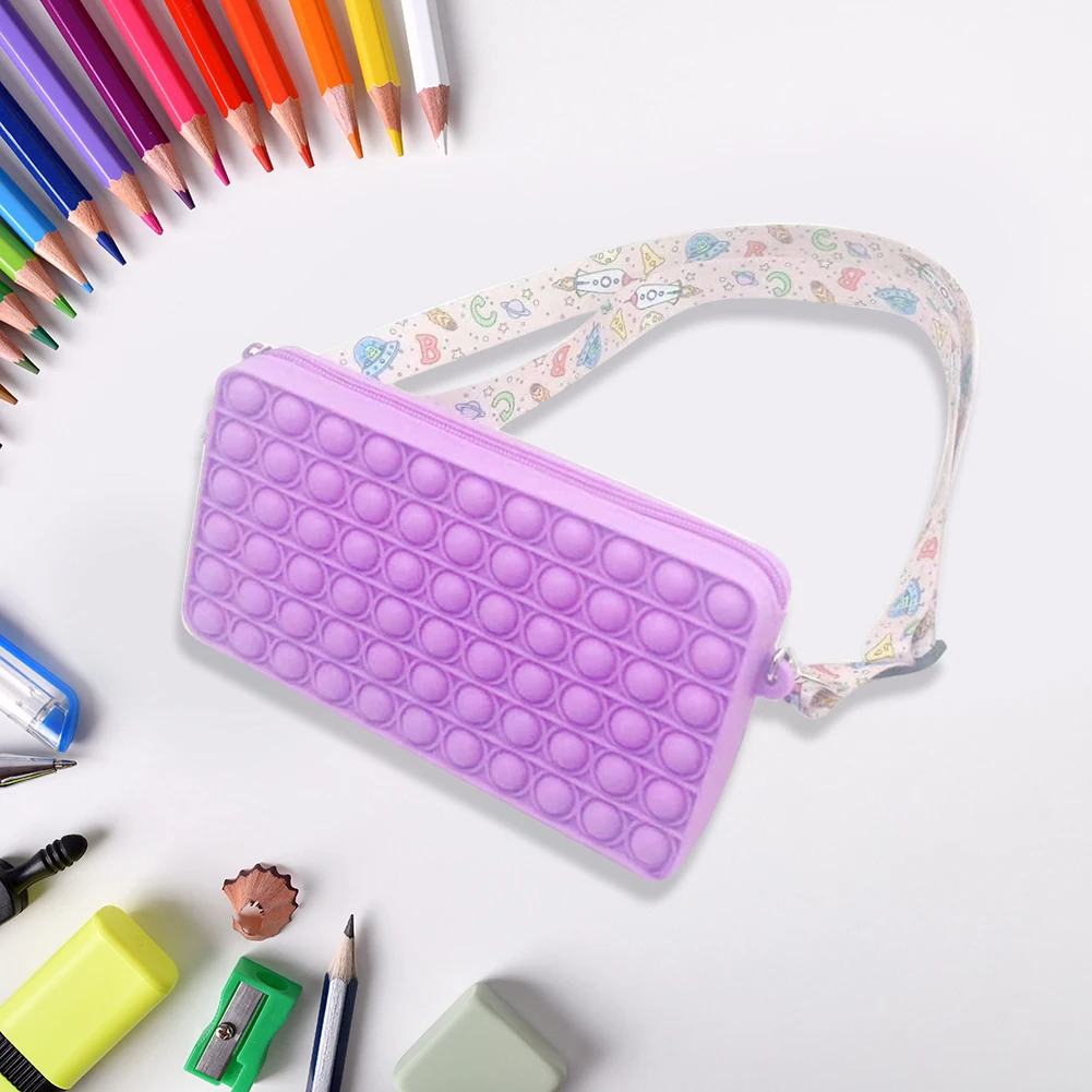 L&aacute;piz de color arco&iacute;ris de silicona para ni&ntilde;os y adultos, juguetes para aliviar el estr&eacute;s, juguetes antiestr&eacute;s-4