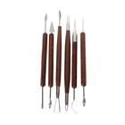 6 шт.компл. Набор для скульптурирования глины, сглаживающая восковая резьба, керамические инструменты, полимерные Формирователи, инструмент для моделирования